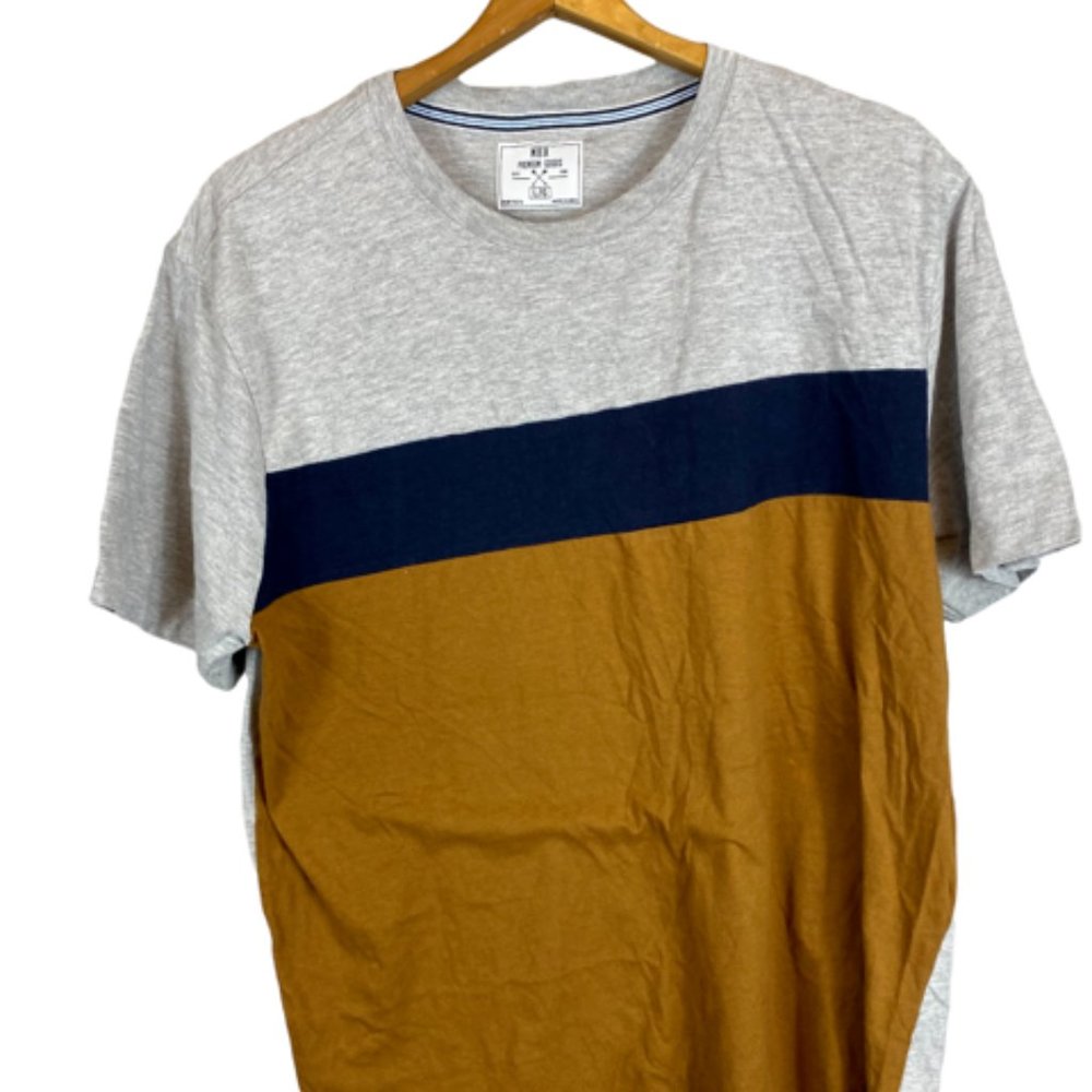 MEN'S SHORT SLEEVE TEE BROWN/GREY LG
